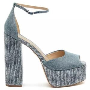 NEW Sam Edelman KORI Platform Sandal in BLUE DENIM Size 8.5